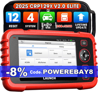 2025 Launch CRP129X V2.0 PRO Profi KFZ Diagnosegerät Auto OBD2 Scanner TPMS EPB