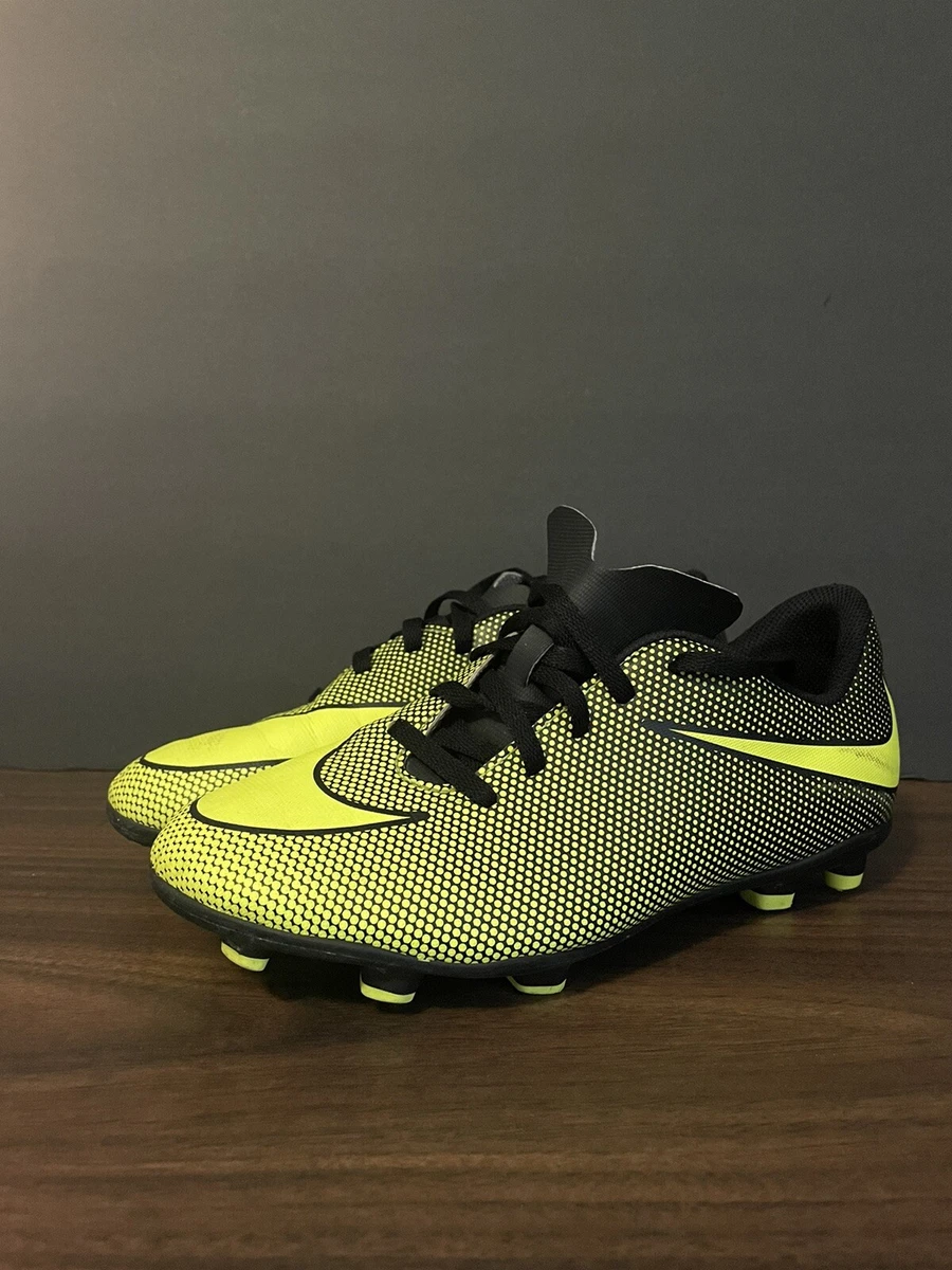 Nike Kids JR Bravata II FG Black Volt Soccer Cleats Youth Size 5