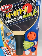 Wham-O Game Time Paddle Ball 4 IN 1 SET Summer Fun Pickle Ball Shuttlecock
