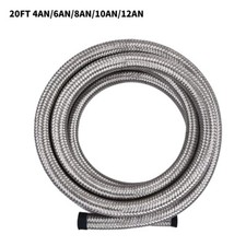 4an6an8an10an12an Stainless Steel Braided Cpe Fueloilgas Hose Line Silver