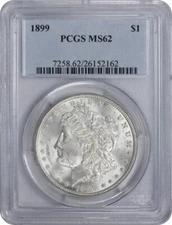 1899 Morgan Silver Dollar MS62 PCGS