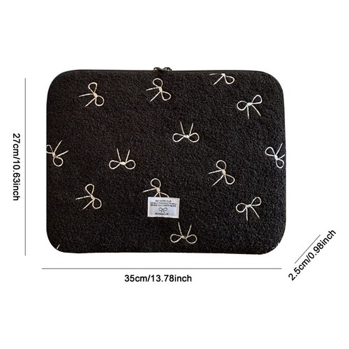 Bowknot Cute Laptop Sleeve Shockproof Soft Pad Tablet Bag Commute Work Study Bag - Afbeelding 17 van 18