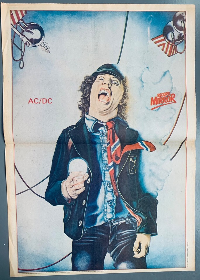 AC/DC 1979 vintage UK MAGAZINE POSTER ANGUS YOUNG | eBay UK