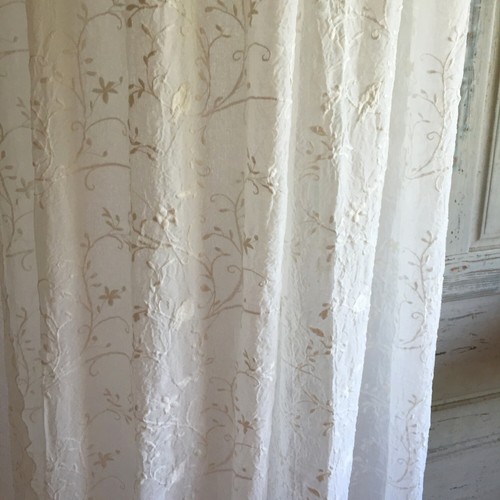 Gardinen Schal NEW BIRD OFFWHITE Bestickt 130x250 cm Shabby Vintage Landhaus  - Bild 4 von 12