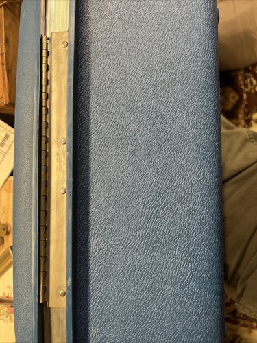 Vintage Blue Samsonite Saturn Makeup Carrie On Luggage - Picture 6 of 6
