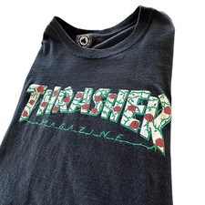Thrasher Magazine T Shirt Adult Medium Black Skate Skateboarding Men SS