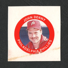 1984 Fun Foods Buttons Cardboard Proof, John Denny – Philadelphia Phillies A2759