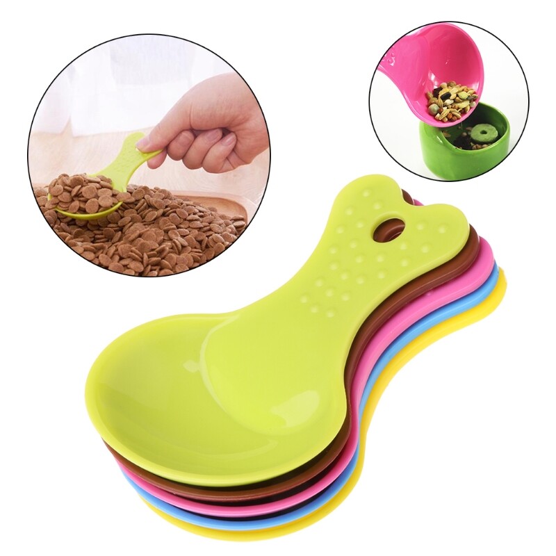 2-Piece Plastic Pet Food Scoop Set - Dry Food Shovel/Spoon For Dog, Cat, Bird, Rabbit