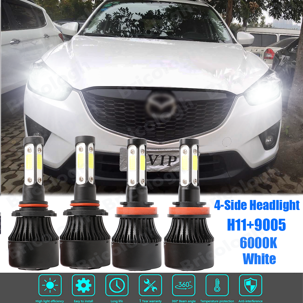 For Mazda CX-5 2013-2016 4PC LED Headlight Bulbs High & Low Beam