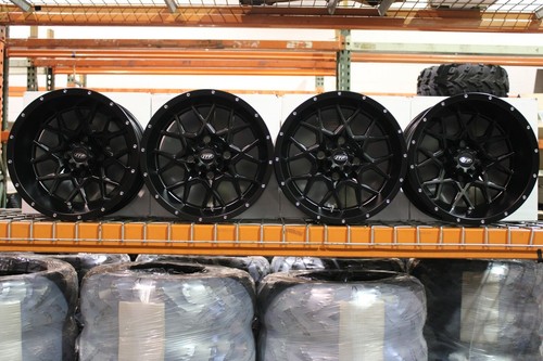 HONDA RANCHER 420 SRA 14" ITP HURRICANE BLK ALUMINUM ATV WHEELS (SET 4) SRA1CA - Picture 3 of 3