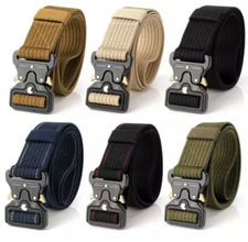 Tactical Belt Heavy Duty Military Durable Nylon Army Quick-Release Metal Buckle