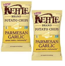 Kettle Brand Potato Chips Parmesan Garlic Kettle Chips 8.5 Oz 2 Bags