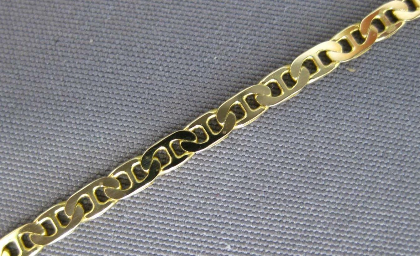 BRACELET AMUSANT DESIGN GUCCI 2 MM CLASSIQUE 3D SUCCESSION OR JAUNE 14 CARATS #26798