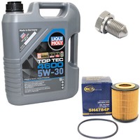 MotoröL Set 5W-30 5 Liter + ÖLfilter SH 4784 P + Schraube FüR Audi A6 Avant 3.2