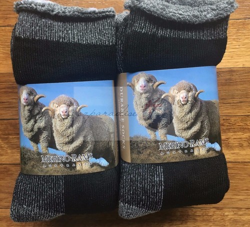 6 PAIRS SIZE 2-8 HEAVY DUTY AUSTRALIAN MERINO EXTRA THICK WOOL WORK SOCKS NEW - Picture 4 of 18