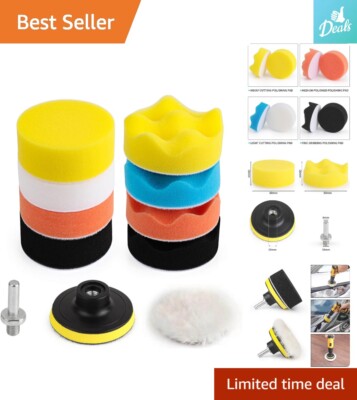Professional 11 Pcs Car Foam Pads Kit - Waxing - Sealing - Wood, Glass, Leather