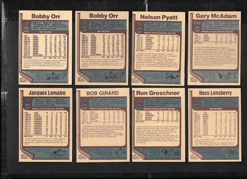 1977-78 OPC 77-78 O PEE CHEE NHL HOCKEY CARD ERROR & VARIATION 133-264 SEE LIST - Picture 259 of 275