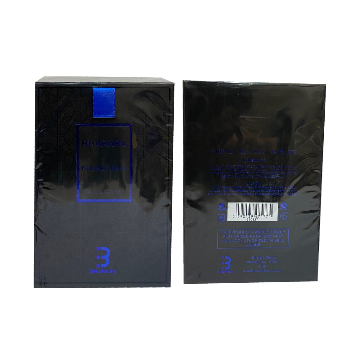 Bharara Double Bleu Pour Homme Eau de Parfum For Men 100ml/3.4oz Spray,  NEW!!!