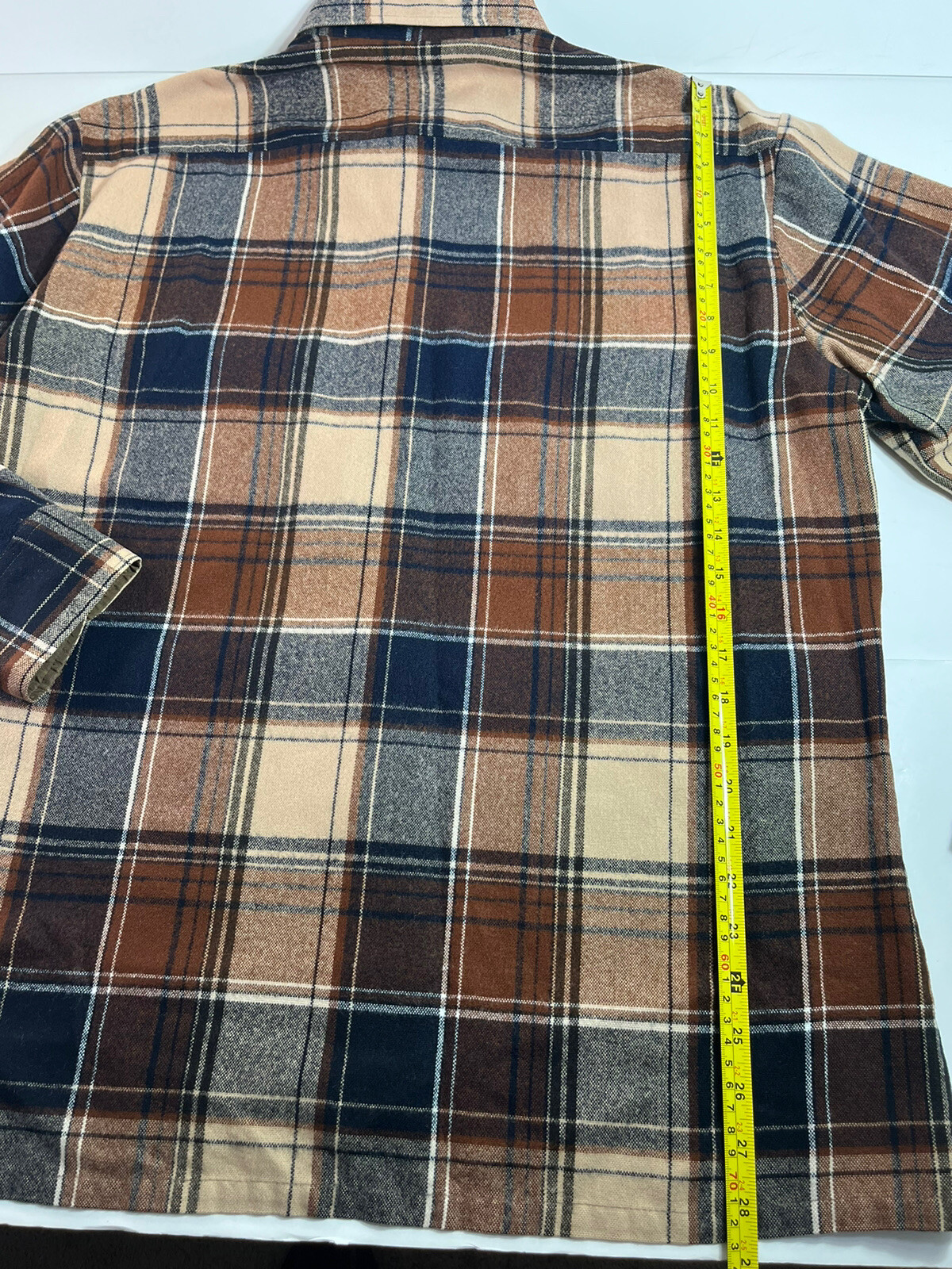 Vintage 80&rsquo;s BackPacker 100% Acrylic Plaid Flannel Button Down Mens Large EUC!