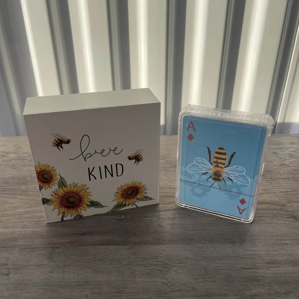 Primitives by Kathy Bee Kind Bundle Wooden Plaque Shelf Sitter & Playing Cards - Image 2 of 4