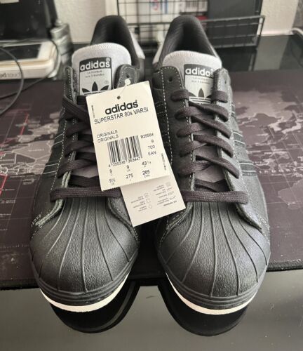 🔥Adidas Original Superstar 80s Varsity Jacket Pack Core Black/Silver Mens 9.5 ✅ - Picture 1 of 4