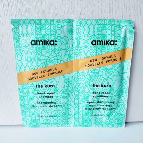 Amika The Kure Bond Repair Shampoo & Conditioner Sample, 10+10ml, Brand New!