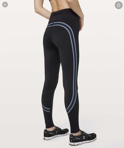 Lululemon Run Crew Tights Size 10 Black 