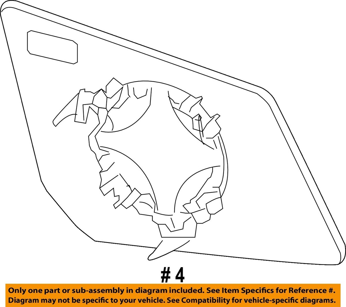 Speed Daddy Left Side Door Mirror Glass For 2007-2017 Acadia, Traverse, Outlook – OE Style Direct Fit 25990002