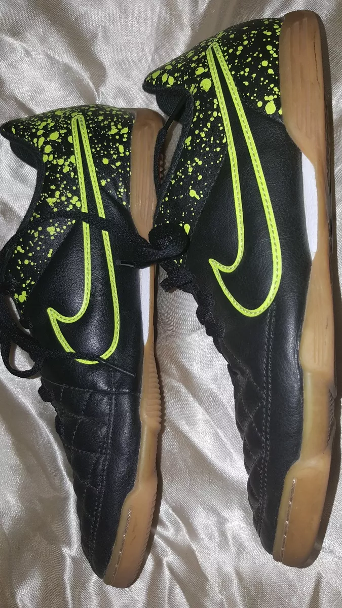 NIKE BETTER TEMPO SHOE SIZE 5.5Y BLACK/LIME GREEN LACE UP MINT CONDITION | eBay