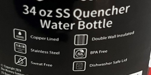 34oz SS Insulated Sweat Free Travel Drink Water Bottle FlipTop NFL Chicago Bears - Picture 4 of 11