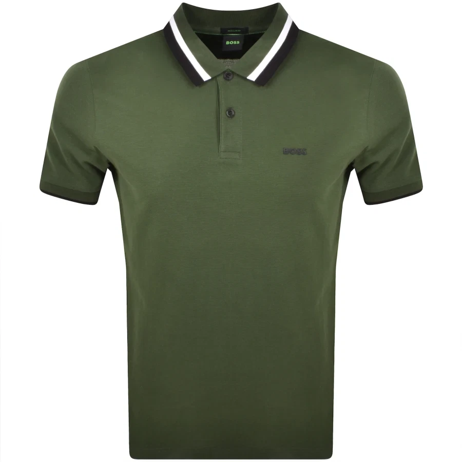 HUGO BOSS MENS POLO PADDY AP HERITAGE GREEN 50538101355