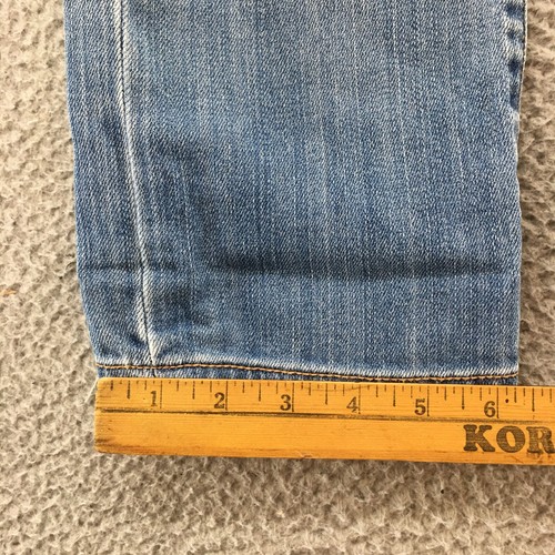 American Eagle Stretch Artist Cropped Jeans Womens 0 Reg Blue Denim Distressed - Picture 9 of 15