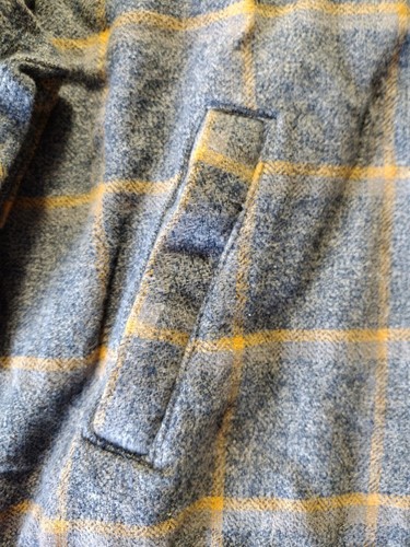 Forever 21, Flannel Pullover, Women, Small, Gray, Plaid, Cowl Neck, Long Sleeve. - Picture 11 of 12