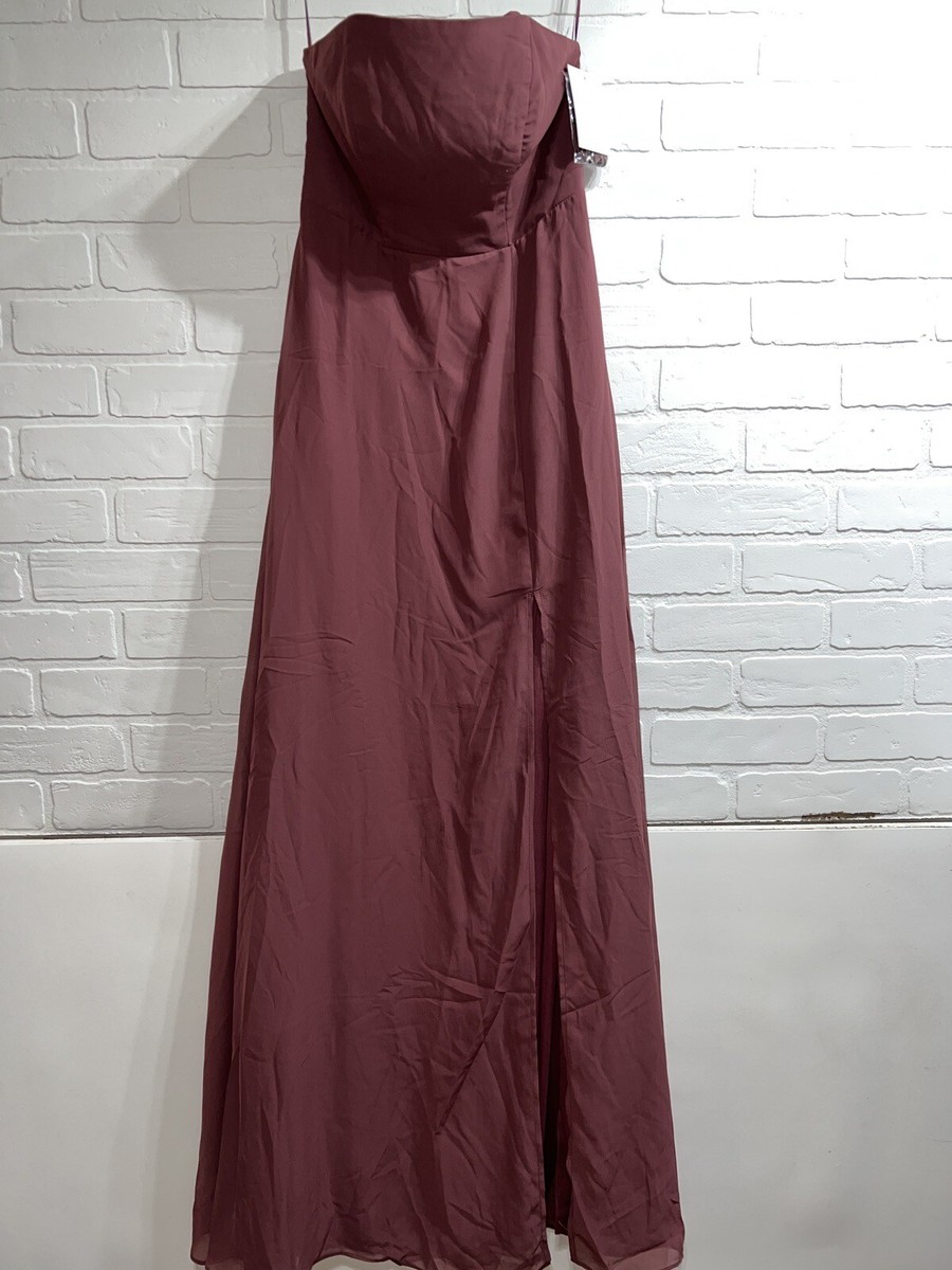 NWT! Birdy Grey Formal Dress in Rosewood Chris Style Strapless Convertible  S | eBay