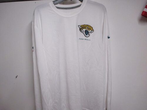NIKE JACKSONVILLE JAGUARS MENS LONG SLEEVE DRI-FIT TOP (XL) NWT WHITE AWESOME!