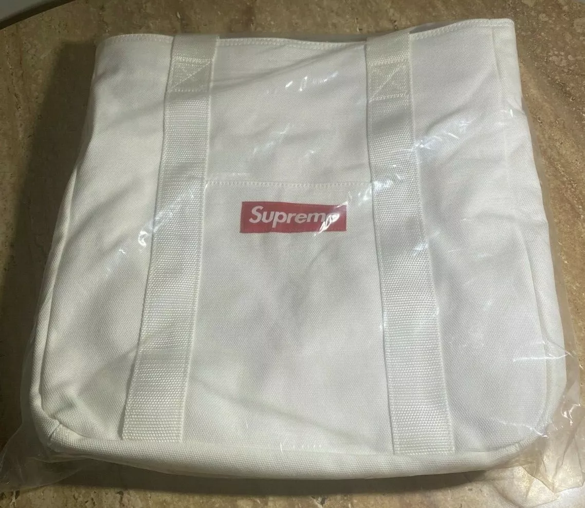 Supreme Canvas Zip Up Tote Bag White Brand New - SS21