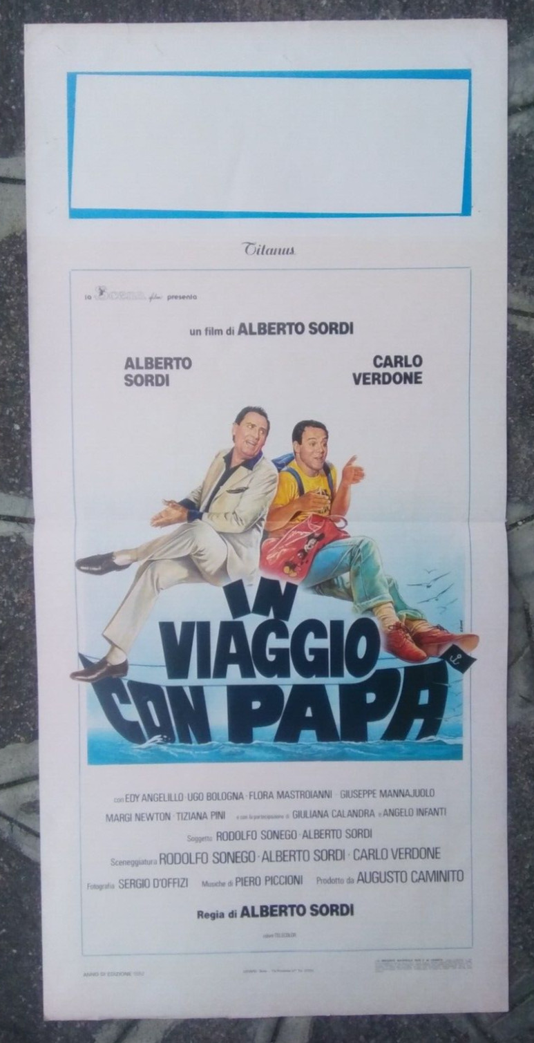 Locandina originale film In viaggio con papà (1982) - Regia di Alberto Sordi