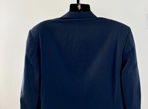 CANALI Mens 46L (56L-EU) Navy 100% Wool 3 Button Sport Coat Jacket Blazer Italy - Picture 6 of 10