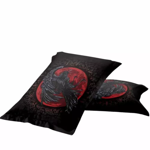 Norse Viking Rune Vegvisir Blood Eagle Duvet Quilt Cover Set Boy Bedding Single - Picture 8 of 28