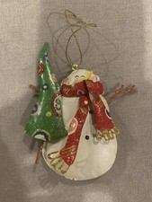 Rustic metal christmas tree decor/ ornaments