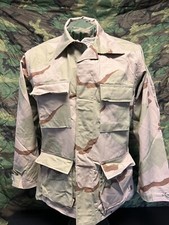 3 Color Desert Camouflage BDU Shirt  SMALL  Nyco/Twill GI Genuine Issue NEW B-38