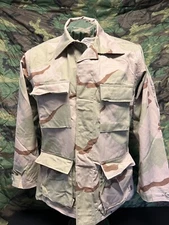 3 Color Desert Camouflage BDU Shirt  SMALL  Nyco/Twill GI Genuine Issue NEW B-38