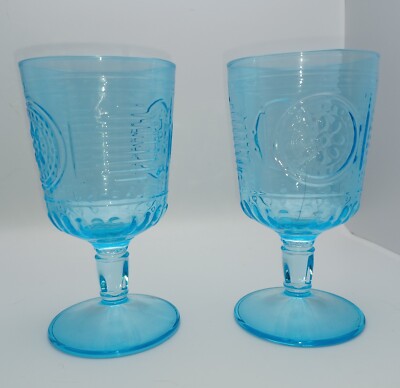 Bormioli Rocco Stemware Glass Light Blue. Set of 2.