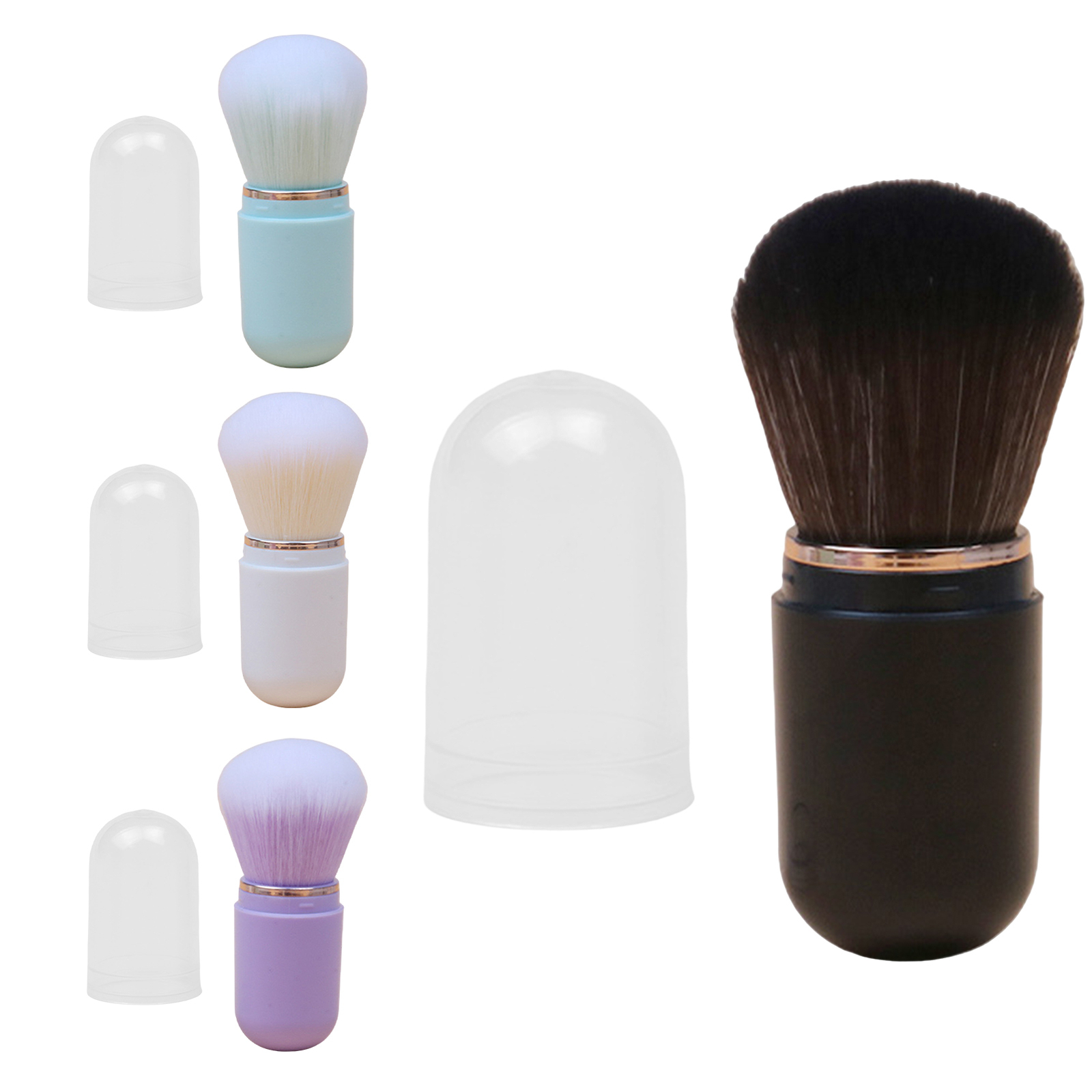 Retractable Makeup Brush Travel Powder Foundation Makeup Brush Face Blush Brush