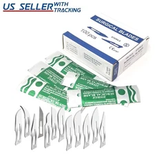 100pcs Carbon Steel Scapel Blades Dental Medical Instruments Surgical Blade