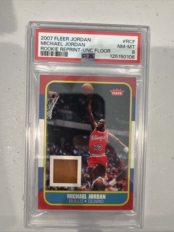 2007 Fleer Jordan #RCF Michael Jordan PSA 8 Rookie RC