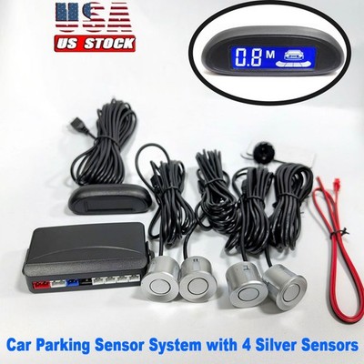Car Backup Reverse 4 Parking Sensors kit Distance Detection LCD Distance Warning