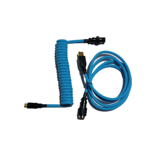 Glorious Coiled USB-C Artisan Braided Keyboard Cable Electric Blue - Open Box- - Picture 1 of 3