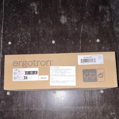 Ergotron Desk Mount Single Monitor Arm Tilt Rotate VESA 75/100 Silver 45-243-026