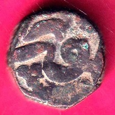 MUGHALS AKBAR NARNOL MINT HALF DAM RARE COPPER COIN #YY682